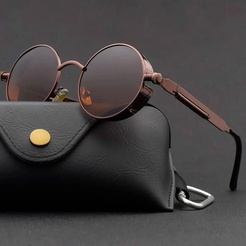 Lisslune | Vintage Round Steampunk Sunglasses Polarized UV400