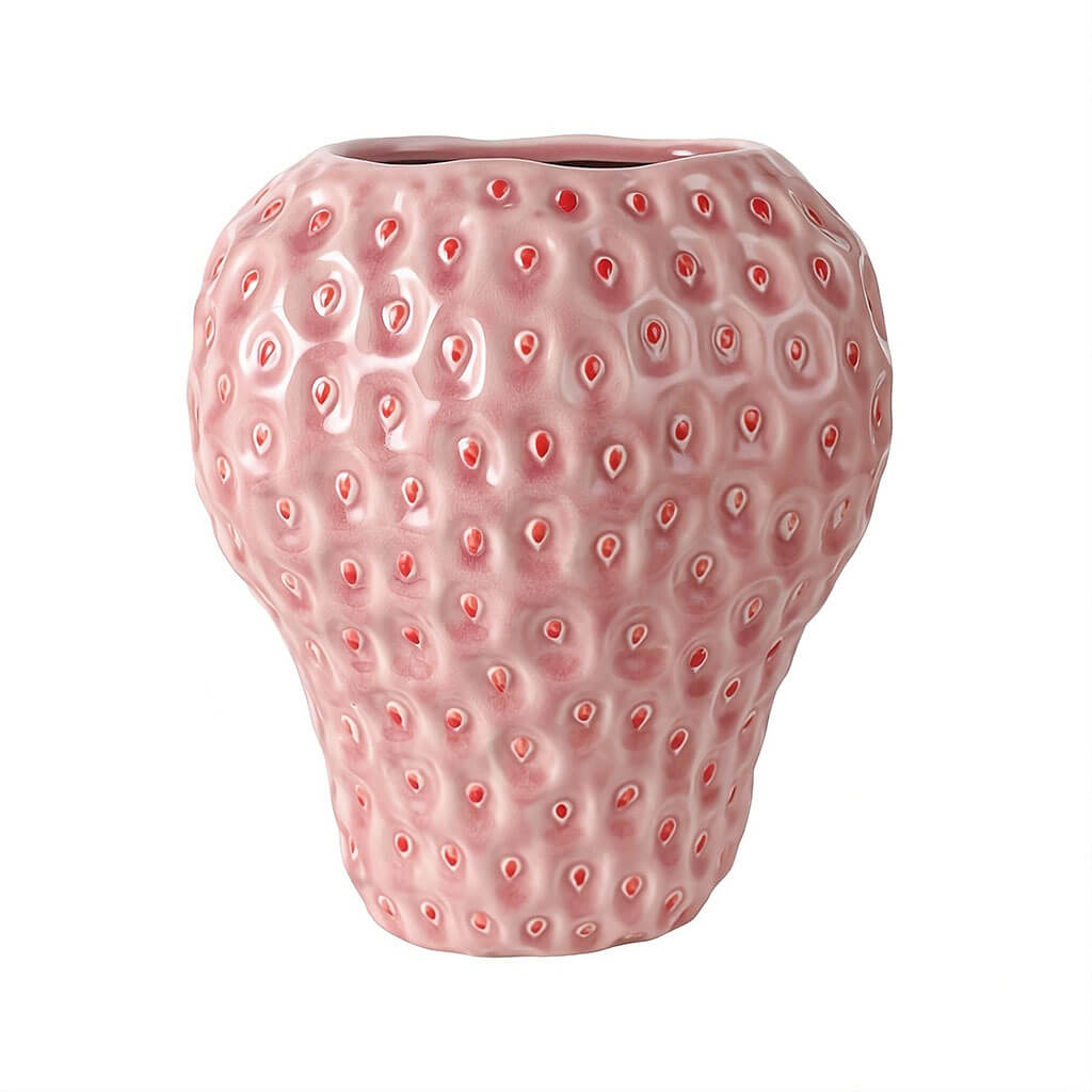 Lisslune | Strawberry-structured ceramic vase