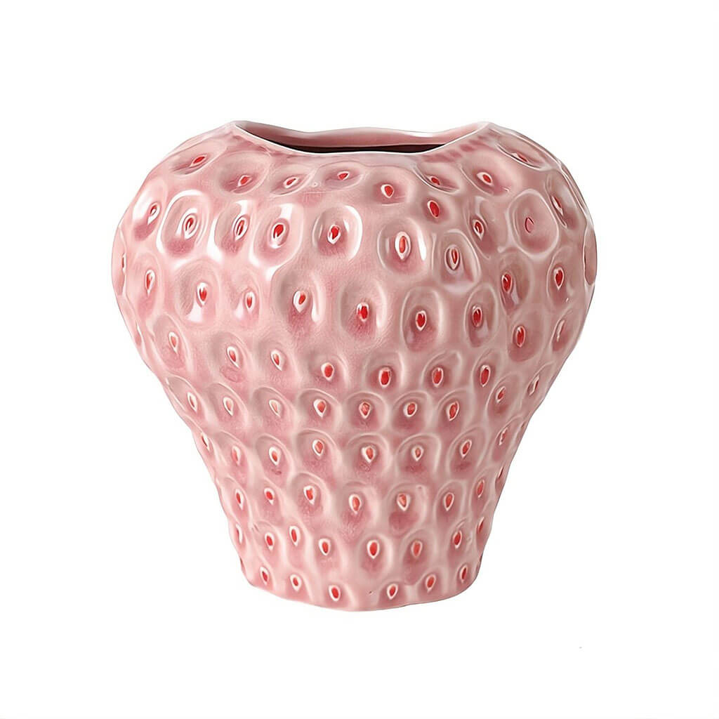 Lisslune | Strawberry-structured ceramic vase
