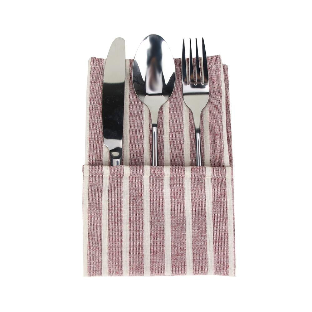 Lisslune | Striped Fabric Napkins (Set of 12)
