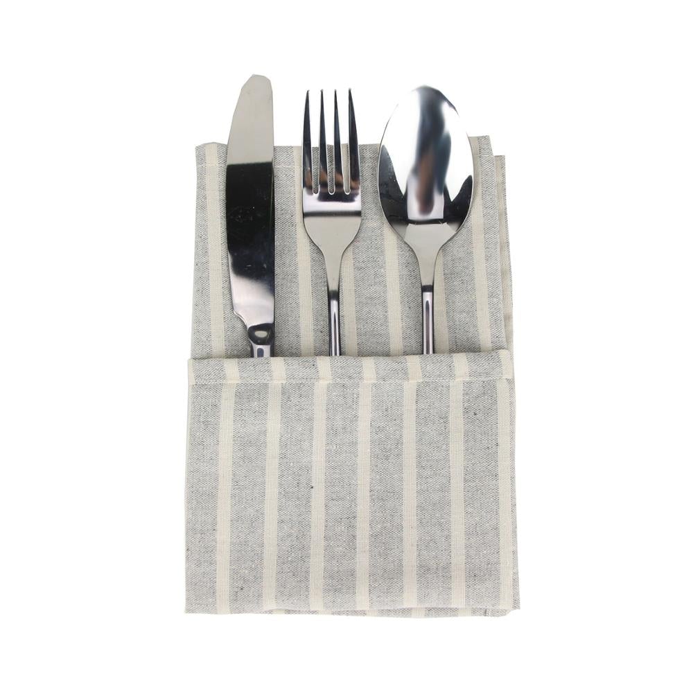 Lisslune | Striped Fabric Napkins (Set of 12)