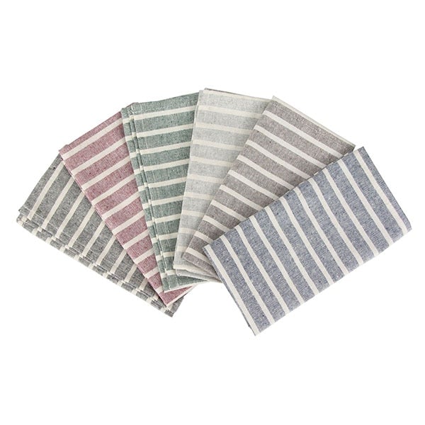 Lisslune | Striped Fabric Napkins (Set of 12)