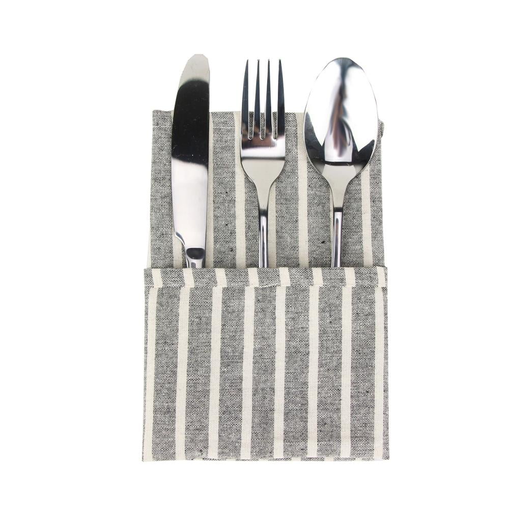 Lisslune | Striped Fabric Napkins (Set of 12)
