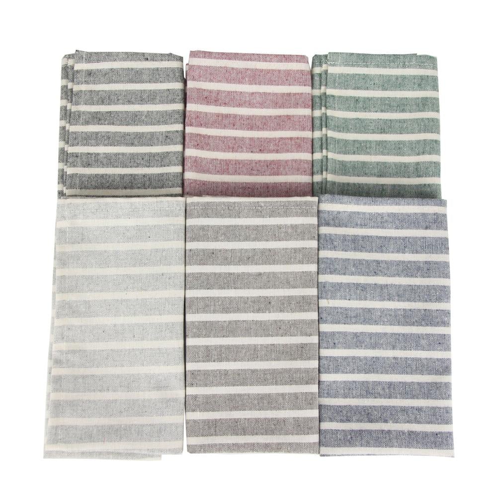 Lisslune | Striped Fabric Napkins (Set of 12)