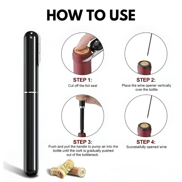 Lisslune | Air pressure wine opener