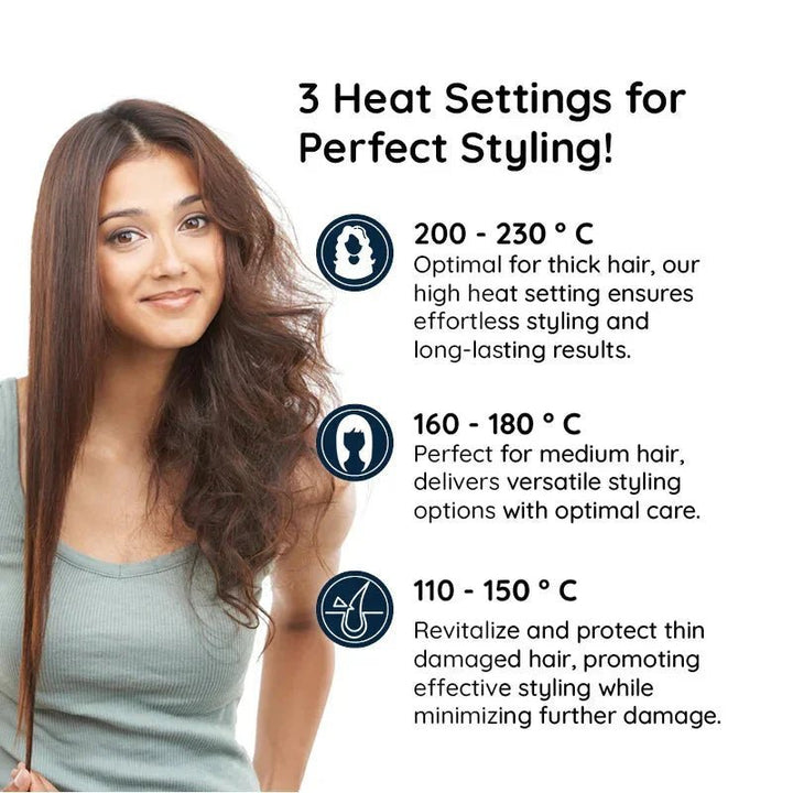 Lisslune | STYLESPIN – 2-in-1 Rotating Hair Brush with Adjustable Heat Settings