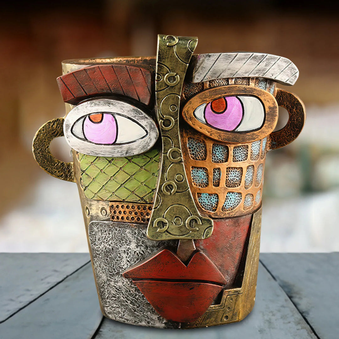 Lisslune | Stylish Abstract Art Plant Pot Ornaments - RetroVisage