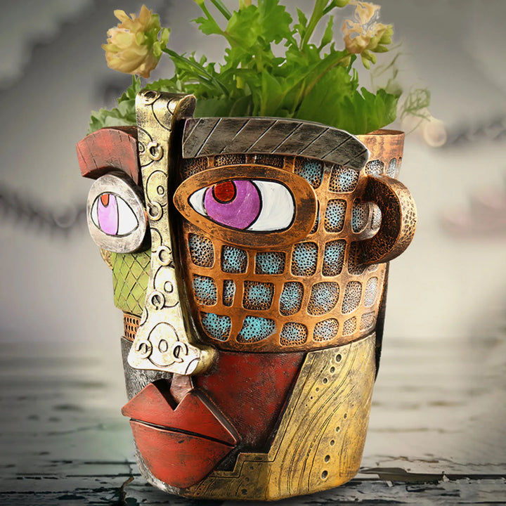 Lisslune | Stylish Abstract Art Plant Pot Ornaments - RetroVisage