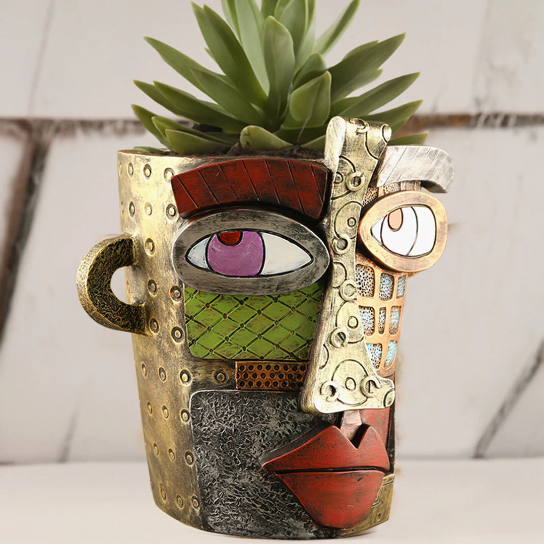 Lisslune | Stylish Abstract Art Plant Pot Ornaments - RetroVisage