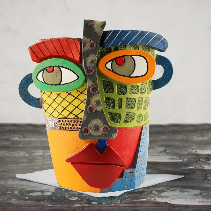 Lisslune | Stylish Abstract Art Plant Pot Ornaments - RetroVisage