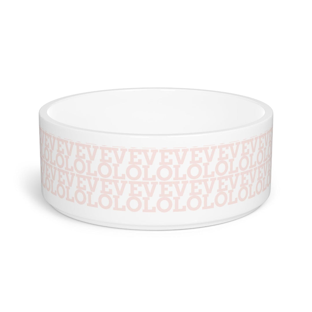 Lisslune | Elegant hand-painted ceramic pet bowl with artistic print detail