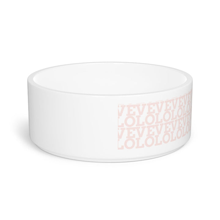 Lisslune | Elegant hand-painted ceramic pet bowl with artistic print detail