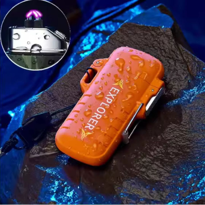 Lisslune | Electric Double Arc Lighter | Rechargeable, Windproof & Ideal for Camping and Outdoor Adventures