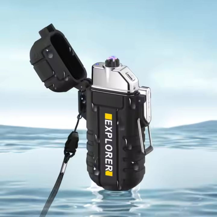Lisslune | Electric Double Arc Lighter | Rechargeable, Windproof & Ideal for Camping and Outdoor Adventures