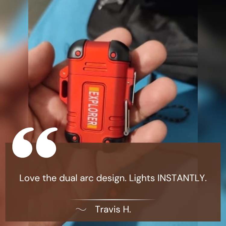 Lisslune | Electric Double Arc Lighter | Rechargeable, Windproof & Ideal for Camping and Outdoor Adventures
