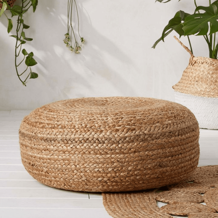 Lisslune | Japanese Tatami Rattan Meditation Cushion - Straw Woven Yoga Mat