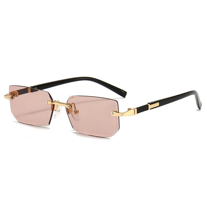 Lisslune | SUNEDGE – Rectangle Rimless Sunglasses with UV400 Protection