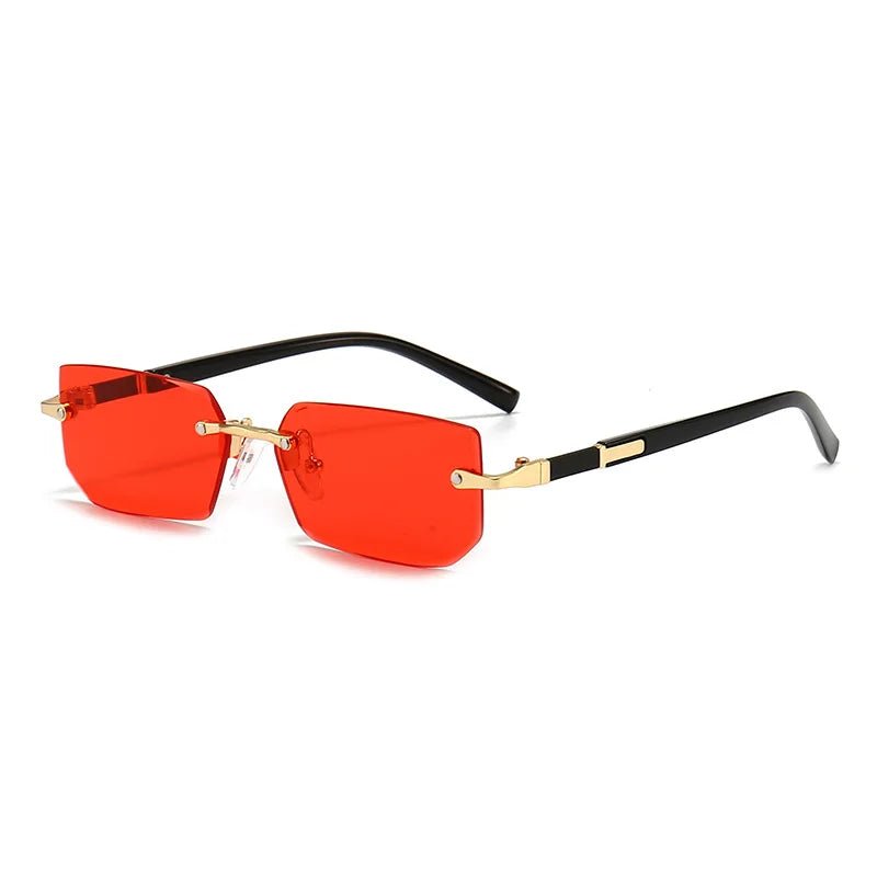 Lisslune | SUNEDGE – Rectangle Rimless Sunglasses with UV400 Protection