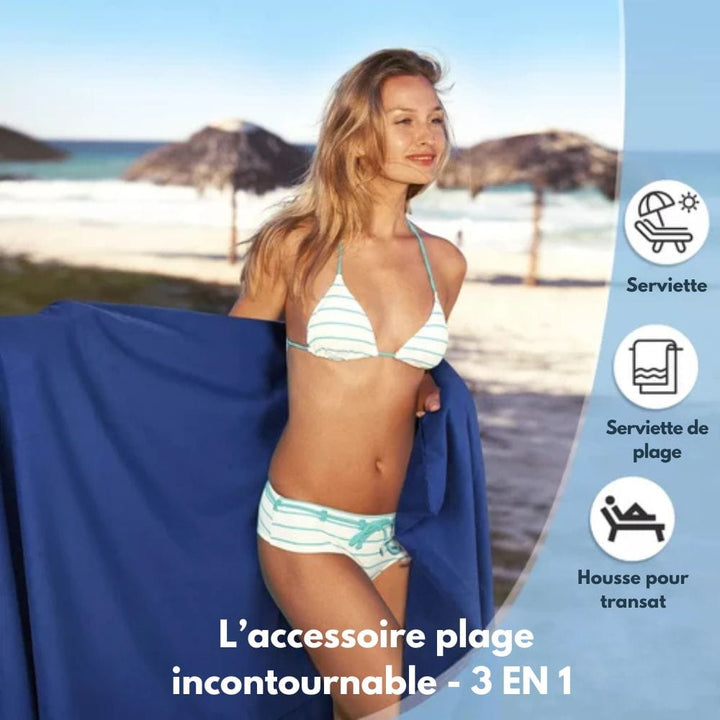 Lisslune | Sunlounge Towel – Non-Slip Lounger Cover with Side Pockets