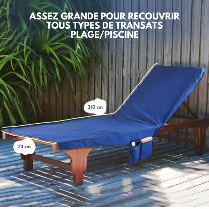 Lisslune | Sunlounge Towel – Non-Slip Lounger Cover with Side Pockets