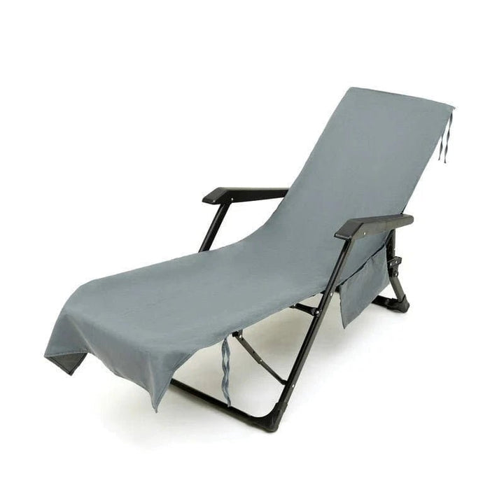 Lisslune | Sunlounge Towel – Non-Slip Lounger Cover with Side Pockets