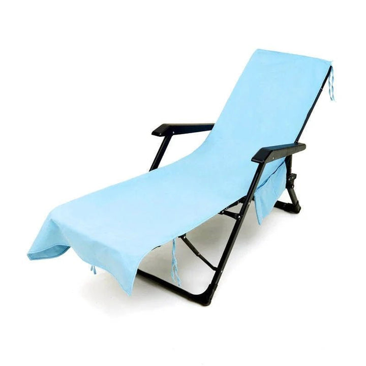 Lisslune | Sunlounge Towel – Non-Slip Lounger Cover with Side Pockets