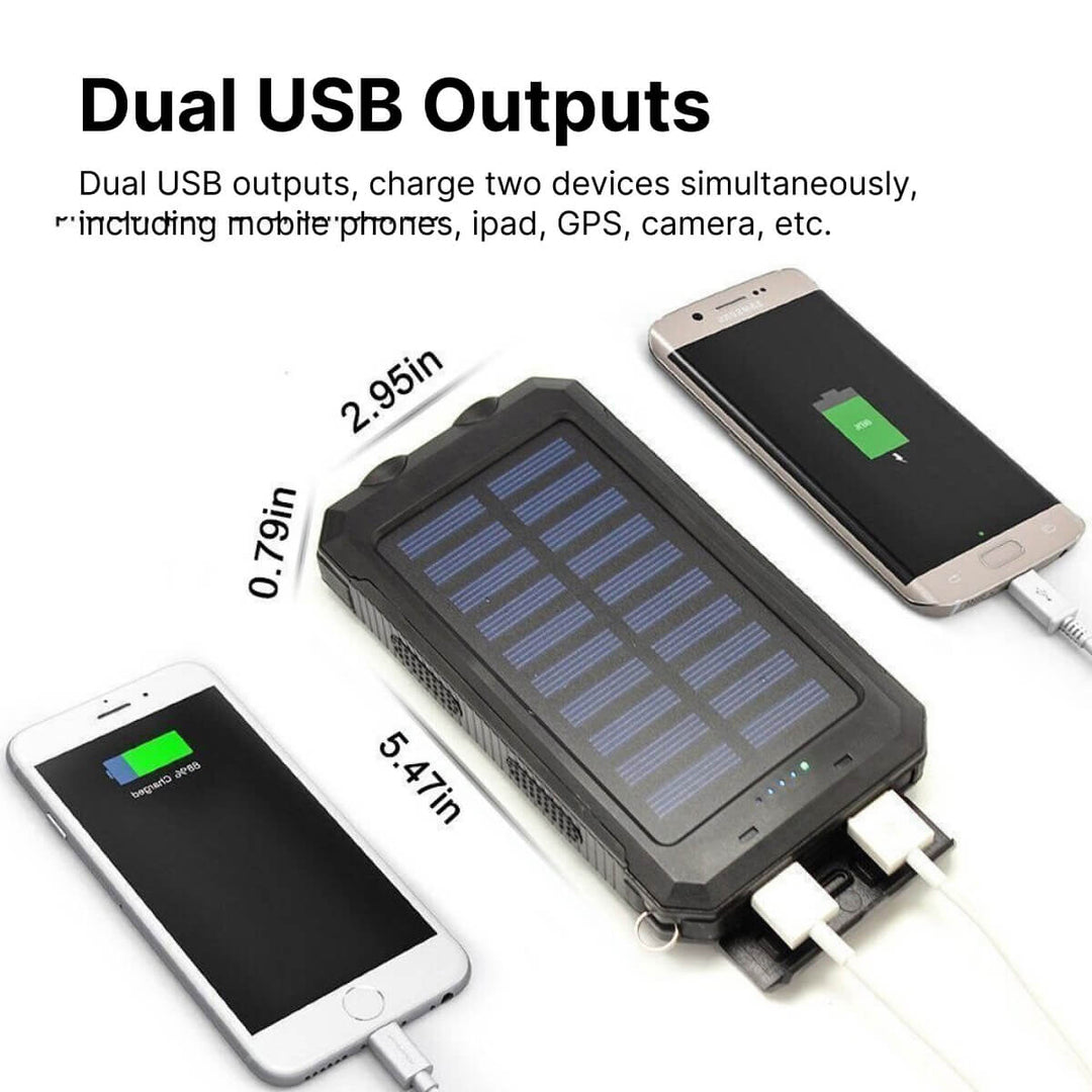 Lisslune | SUNVAULT MAX – Waterproof Solar Power Bank with 30000mAh Capacity