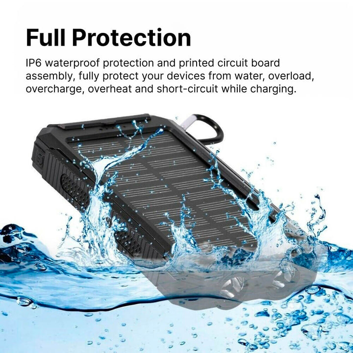 Lisslune | SUNVAULT MAX – Waterproof Solar Power Bank with 30000mAh Capacity