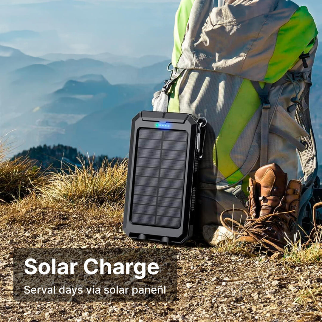 Lisslune | SUNVAULT MAX – Waterproof Solar Power Bank with 30000mAh Capacity