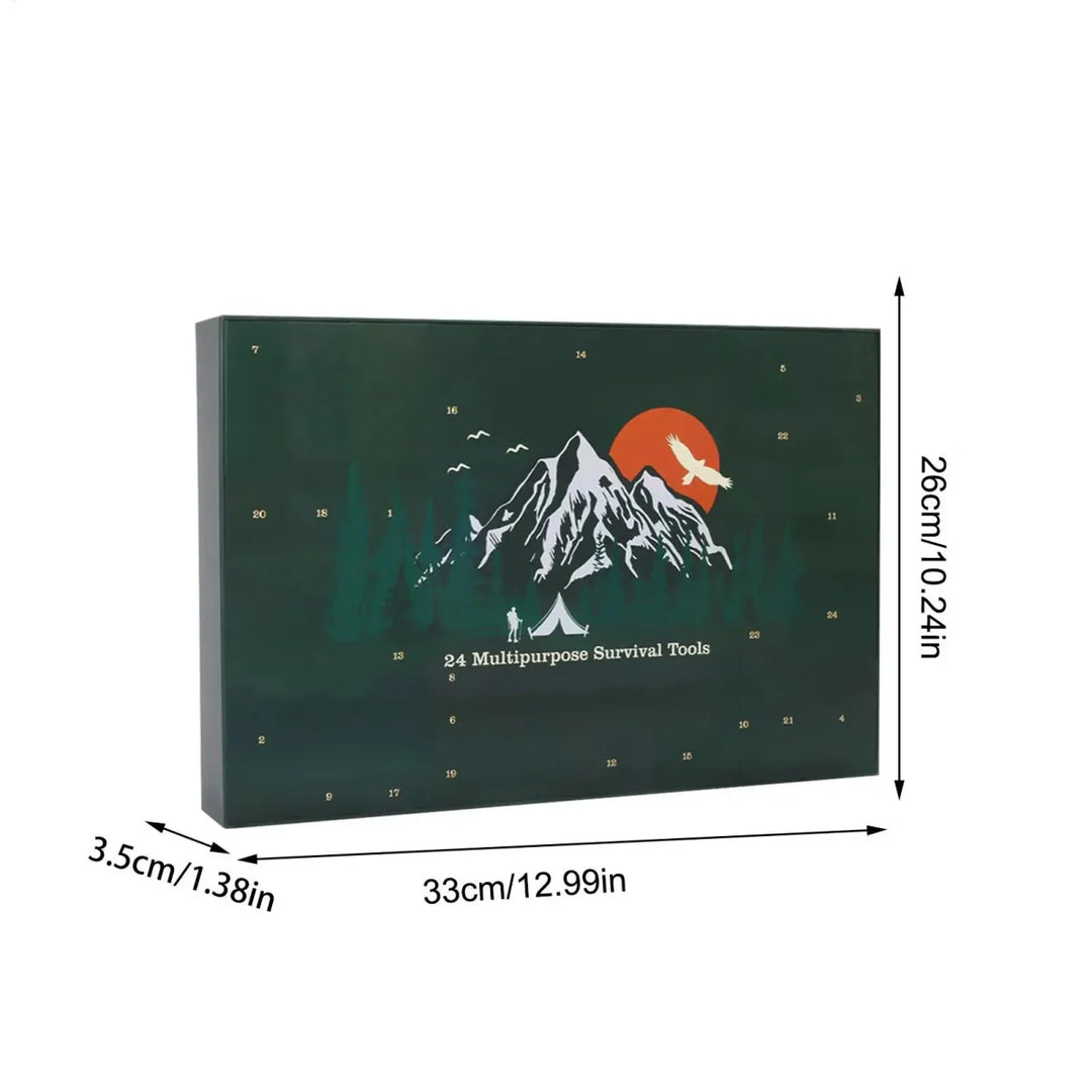 Lisslune | SURVIVAL ADVENT CALENDAR – Men's Outdoor Kit with 24 Essential Tools 2025
