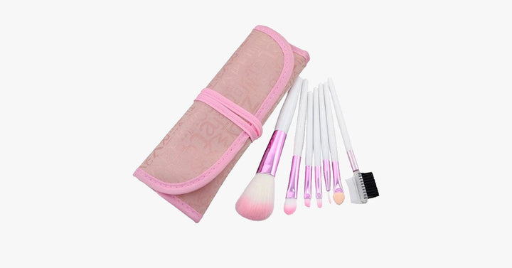 Lisslune | 7-piece pink brush set – makeup brushes for a flawless look