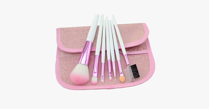 Lisslune | 7-piece pink brush set – makeup brushes for a flawless look