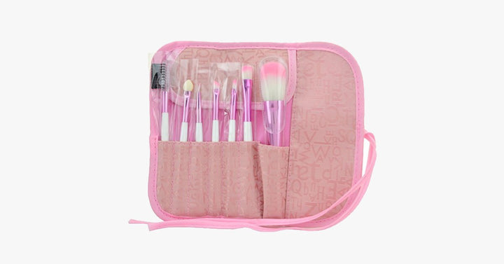 Lisslune | 7-piece pink brush set – makeup brushes for a flawless look