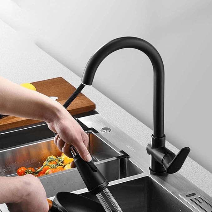 Lisslune | SWIFTFLOW – Modern Pull-Out Kitchen Faucet with Touch Sensor