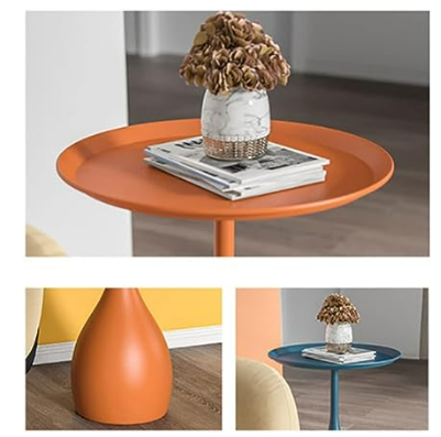 Lisslune | Beef Metal Table with Base Medieval Side Table in Modern Style