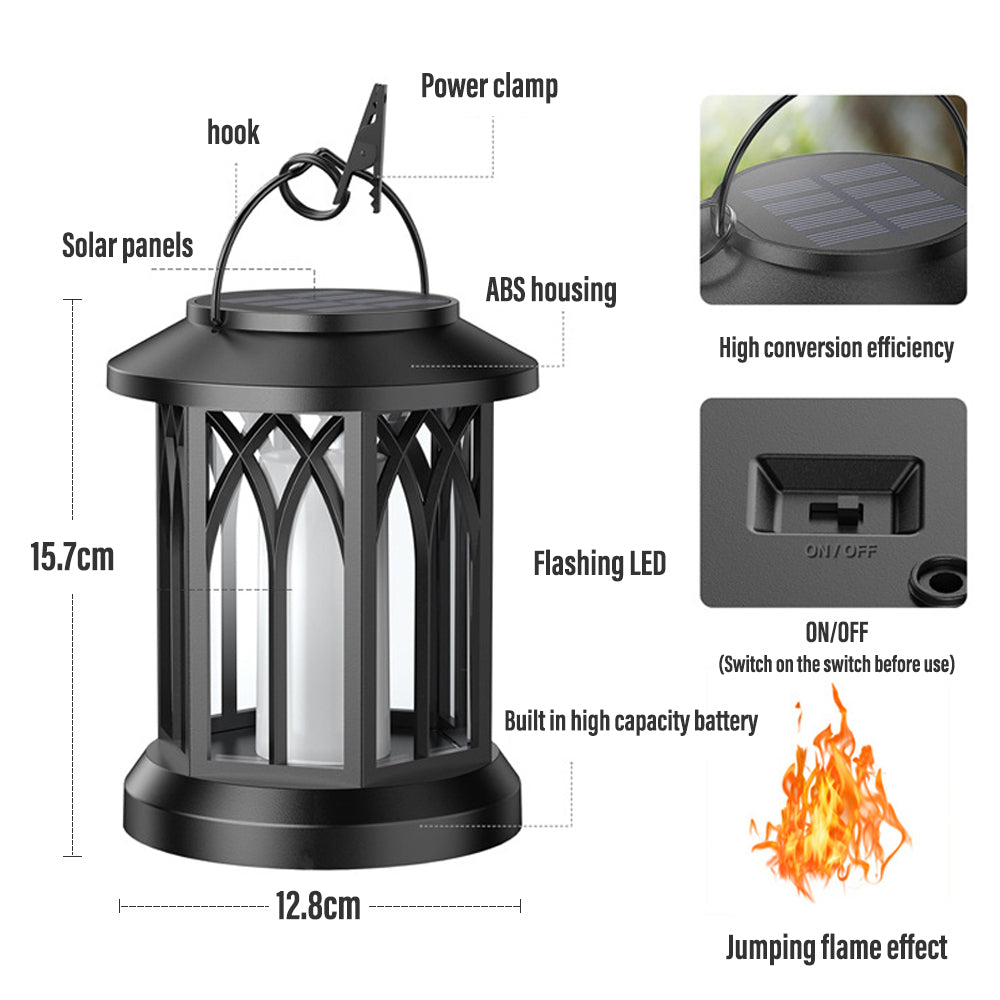 Lisslune | FlameGlow™ - Hanging Solar Flame Lantern (2-Pack)
