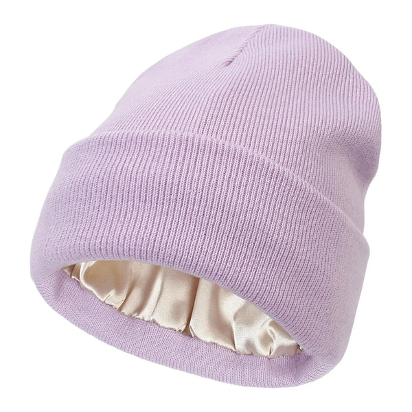 Lisslune | Noor Silk Winter Hat – Wool & Silk – Anti-Frizz Hair Protection