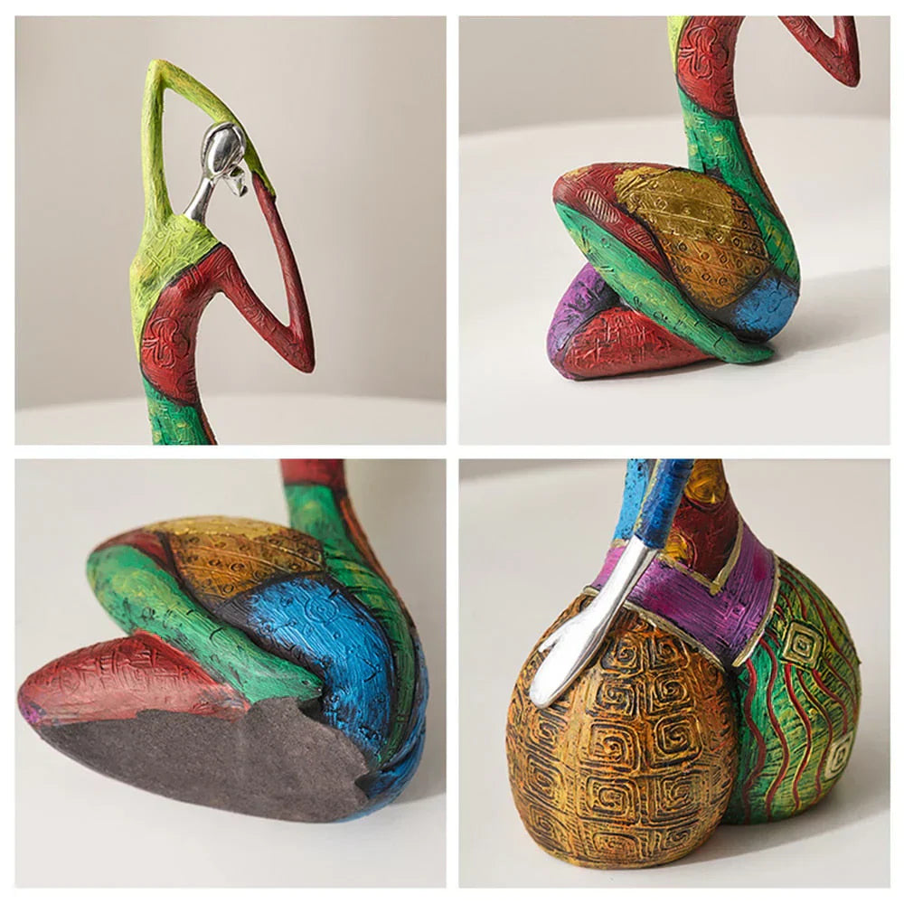 Lisslune | Modern Abstract Woman Sculptures – Handcrafted Colourful Resin Art for Home Decor