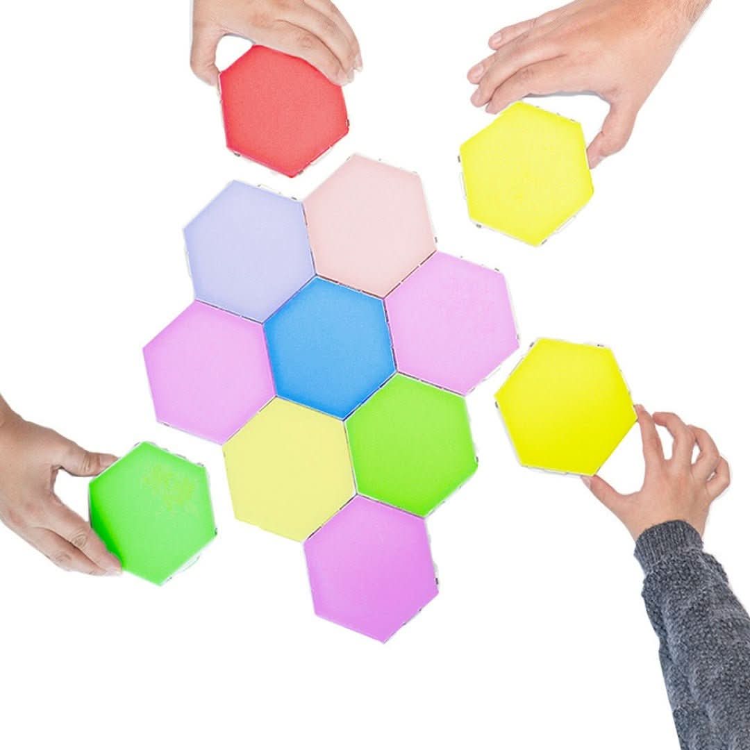 Lisslune | Interactive Hexagonal LED Panels with RGB Color Control and Music Synchronization