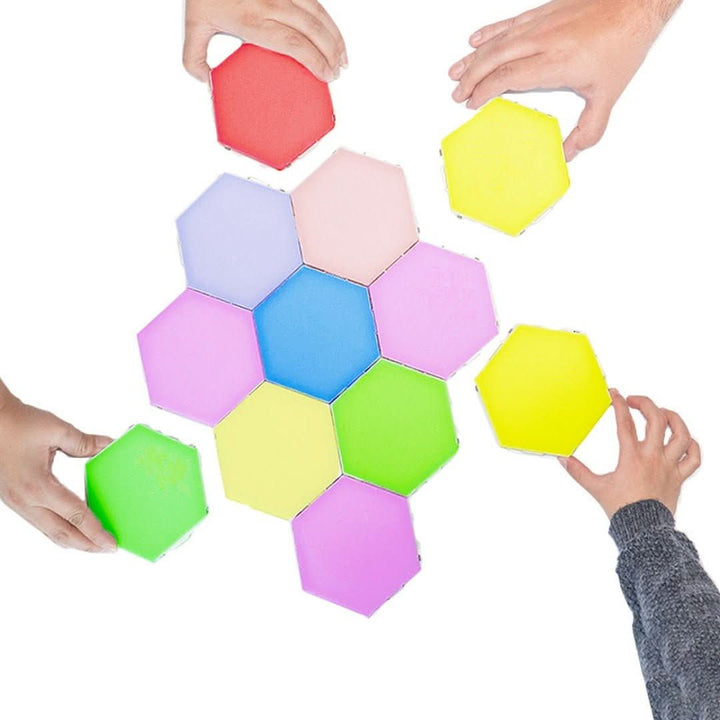 Lisslune | Interactive Hexagonal LED Panels with RGB Color Control and Music Synchronization