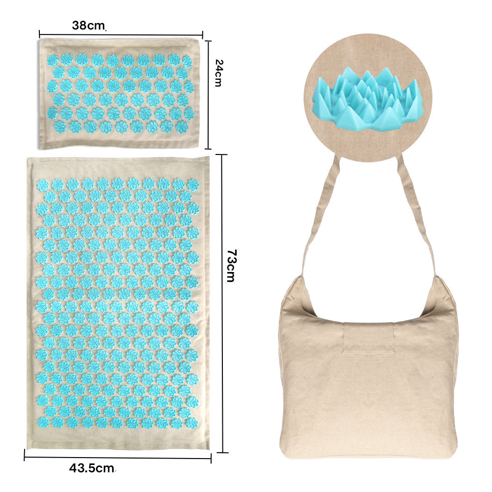 Lisslune | Acupressure mat with Pillow and 5500 Pressure Points – The Florapress Relaxation Set