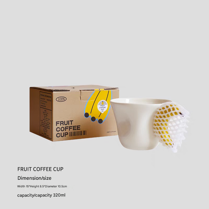 Lisslune | Banana Apple Creative 3D Handle Coffee Mug