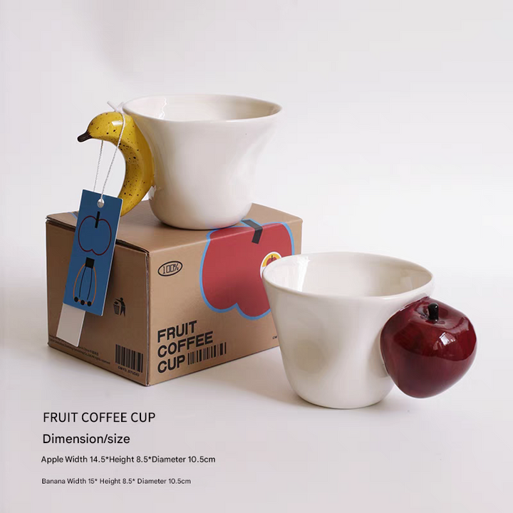 Lisslune | Banana Apple Creative 3D Handle Coffee Mug