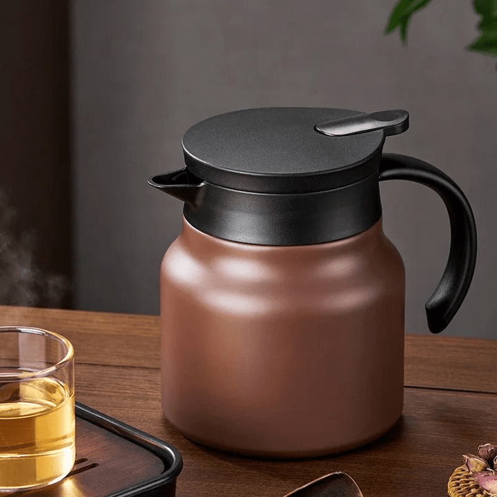 Lisslune | TeaLuxe – Insulated Teapot with Stainless Steel & Ceramic Strainer for Hot or Cold Tea