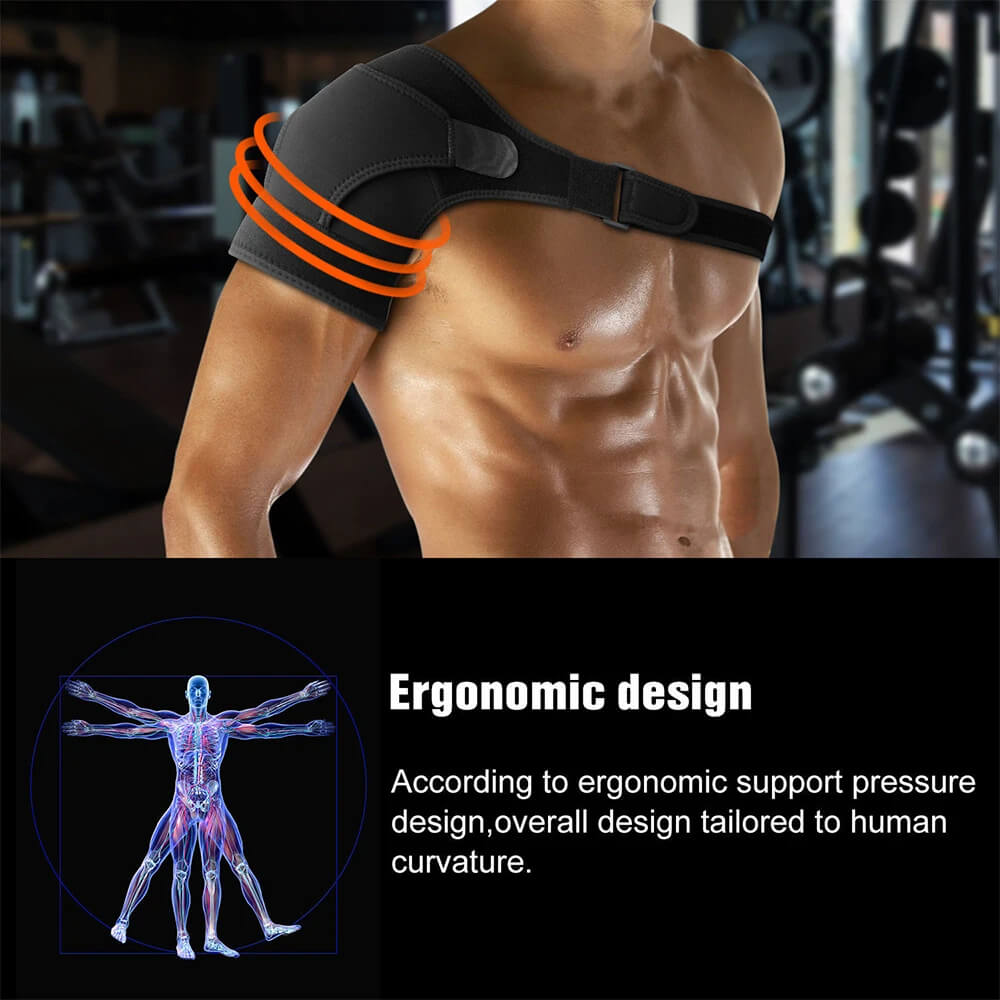 Lisslune | MythicGuard™ | Compression Shoulder Brace for Pain Relief & Support | Adjustable Fit for Sports & Daily Use