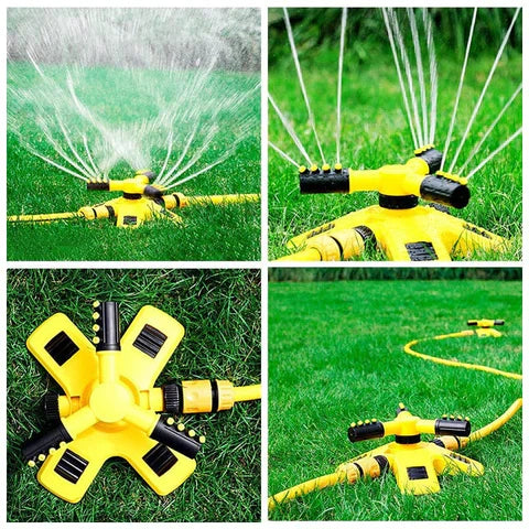 Lisslune | Rotating Sprinkler for Lawn | 360° Coverage, Water-Saving Technology & Adjustable Spray for Efficient Garden Irrigation