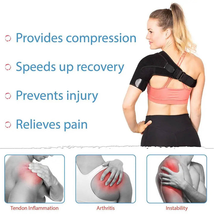 Lisslune | MythicGuard™ | Compression Shoulder Brace for Pain Relief & Support | Adjustable Fit for Sports & Daily Use