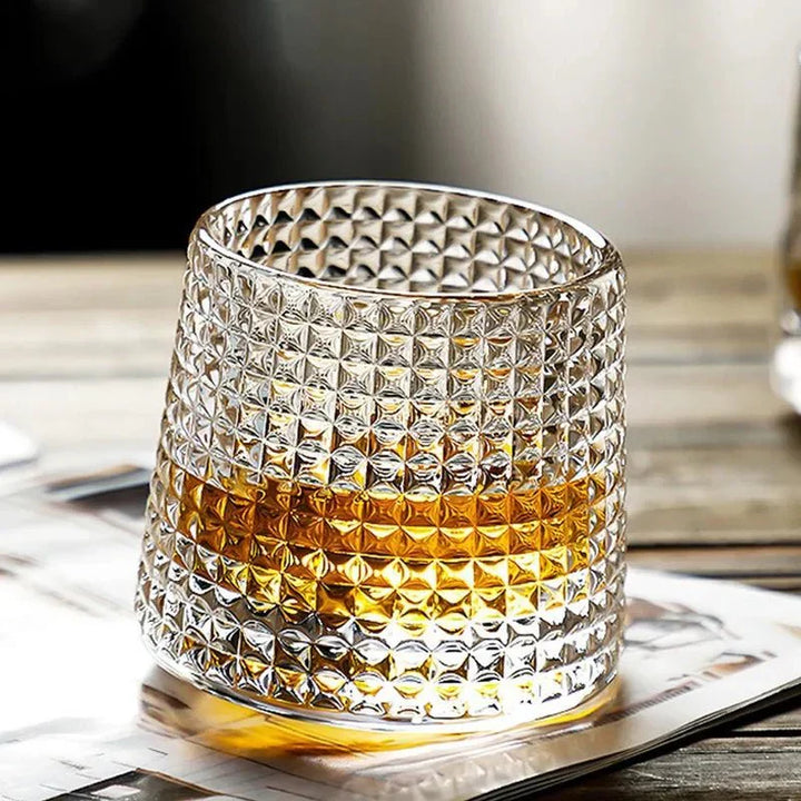 Lisslune | Textured Whisky Glass with Wave Effect