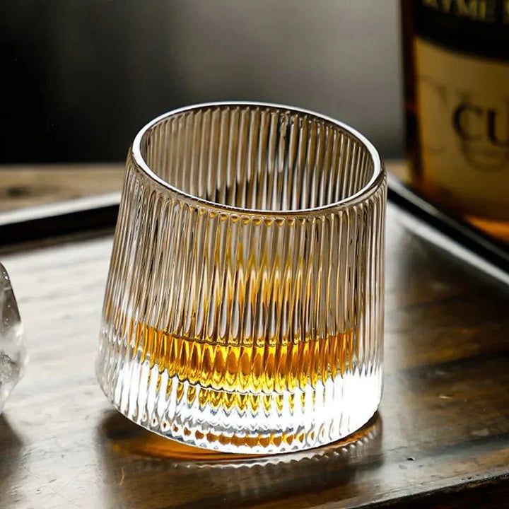 Lisslune | Textured Whisky Glass with Wave Effect