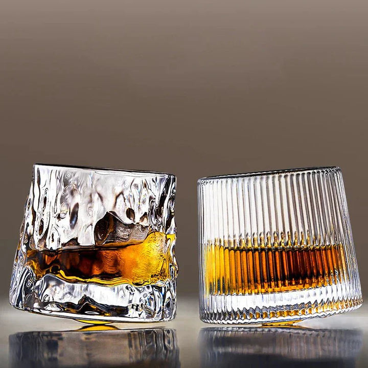 Lisslune | Textured Whisky Glass with Wave Effect